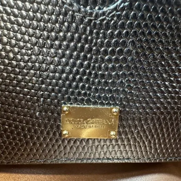 Dolce & Gabanna Velvet Bag Miss Sicily Runway purse Rare 2016 Lizard Metal D&G - Picture 15 of 16